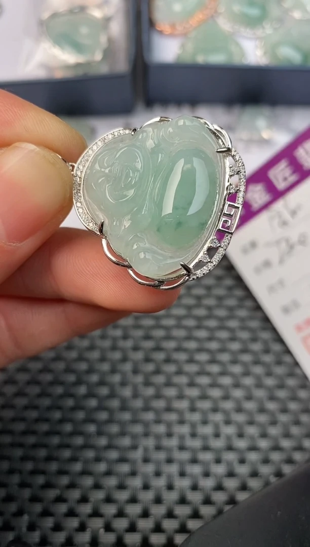 【闪购商品】翡翠颈饰银S925镶嵌挂件