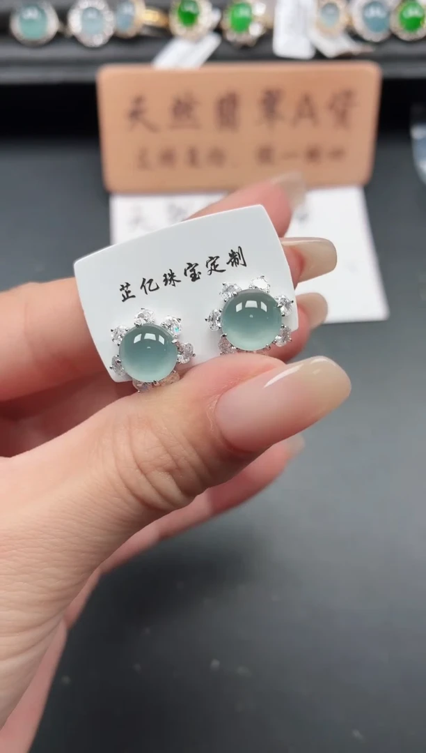 银S925镶嵌戒指翡翠111