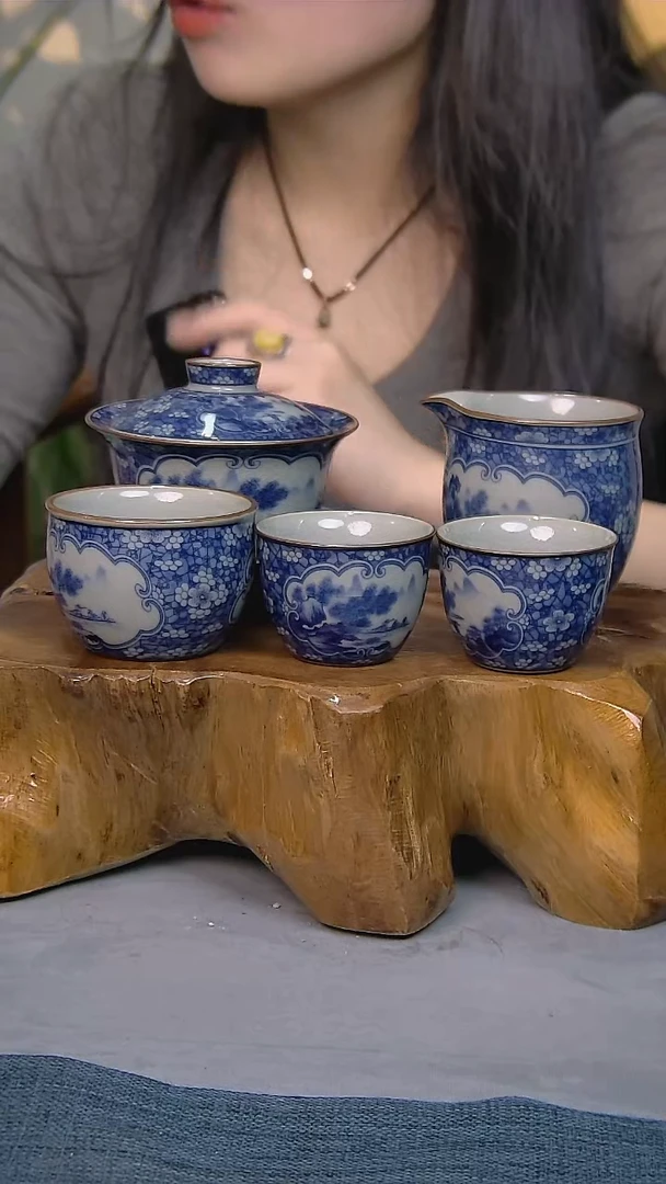 5件套陶瓷茶具家用简装系列