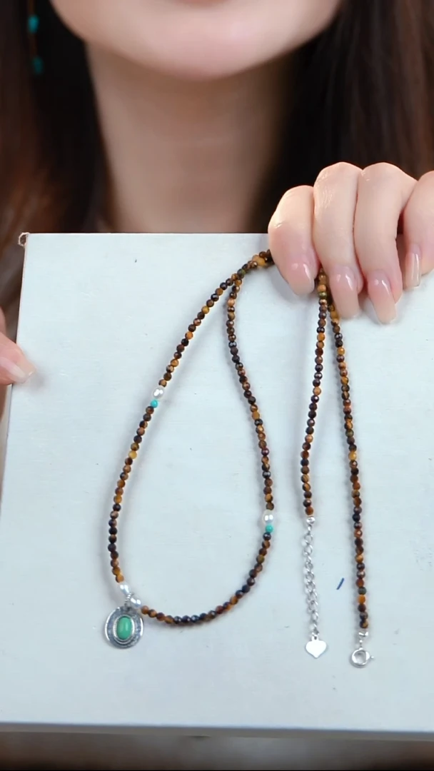 原创虎眼设计项链