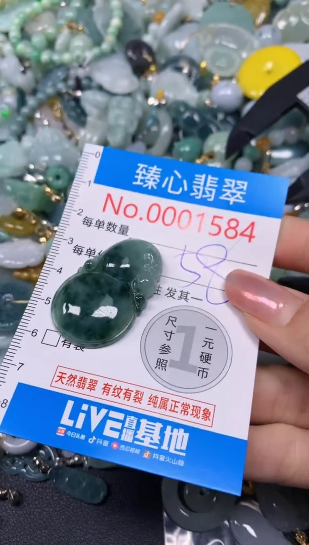 【闪购商品】翡翠颈饰未镶嵌含绳0001584