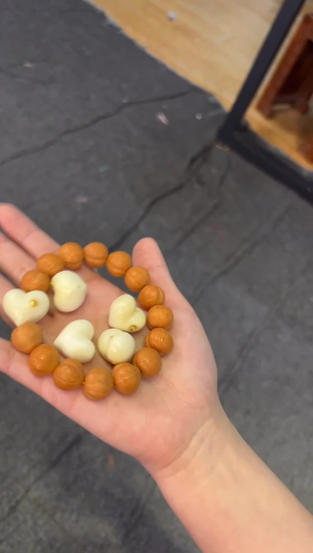 菩提根/象牙果吊坠13mm猴头桃心金标单圈