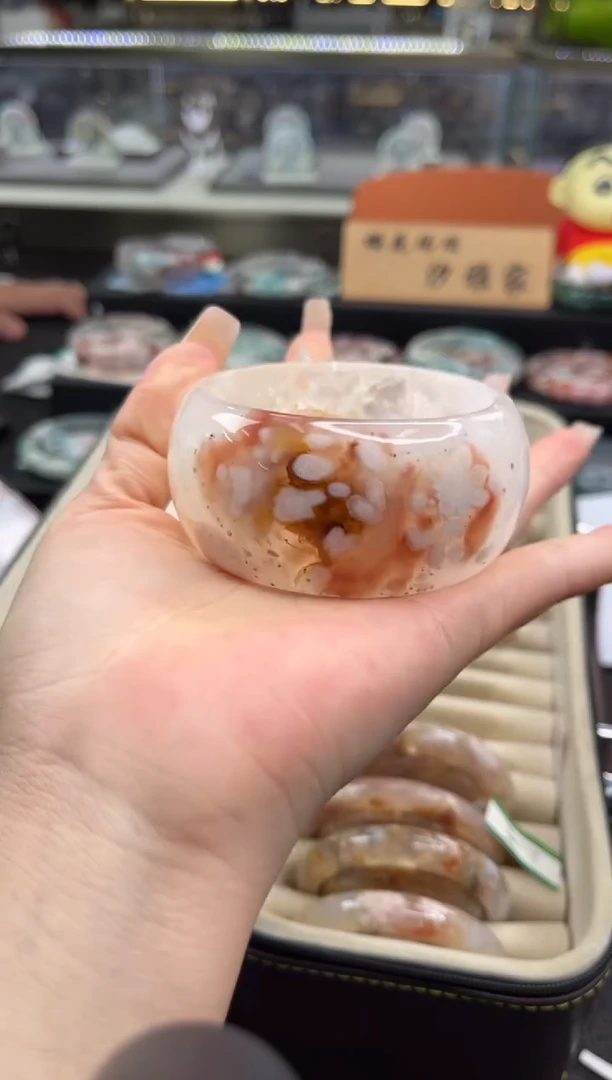 未镶嵌手镯石英质玉54圈口 69827
