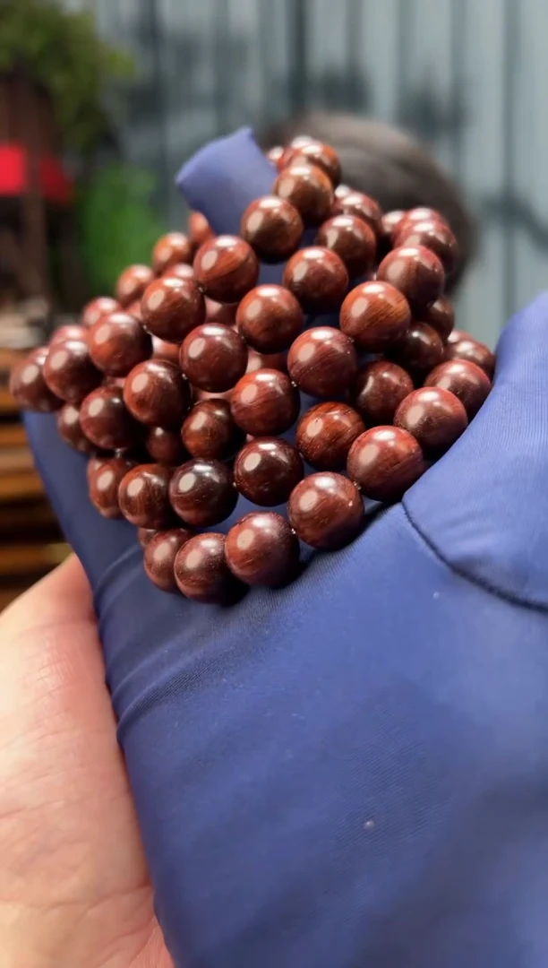 手串/手链黄花梨/降香黄檀海南黄花梨1.2紫红底手串