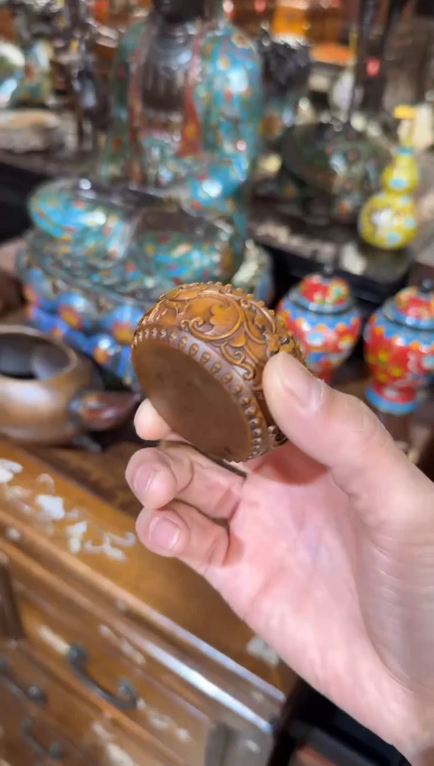 木木头款黄杨牡丹花底座68