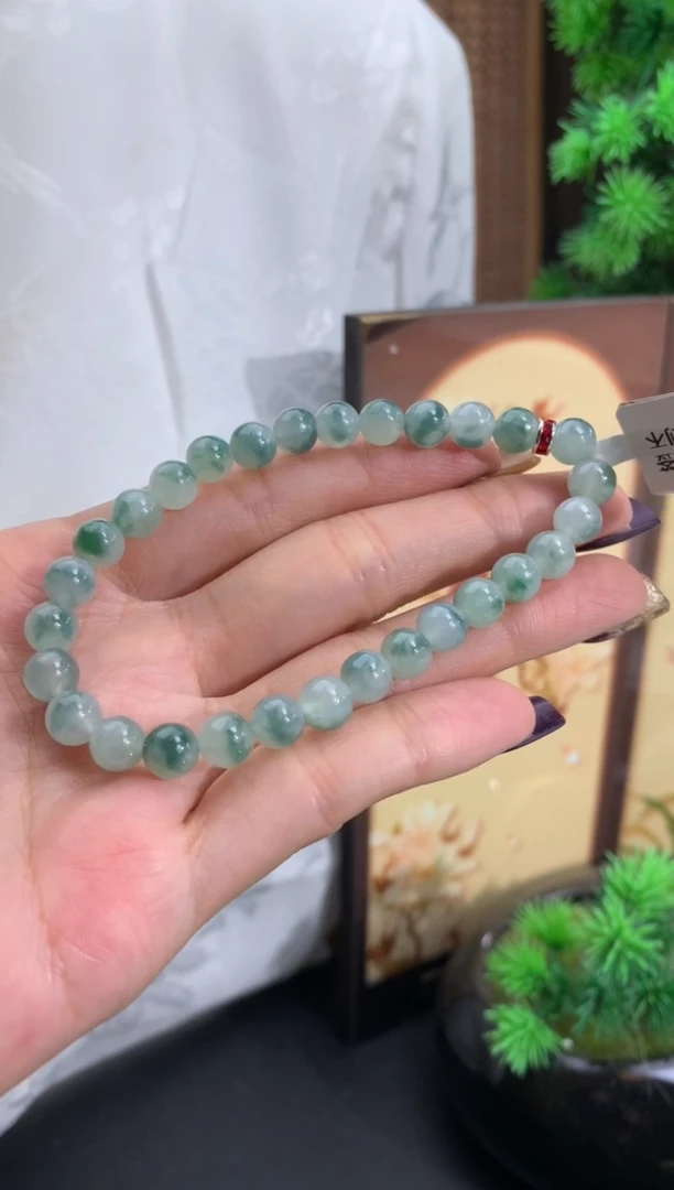 未镶嵌手串翡翠卡6.5mm