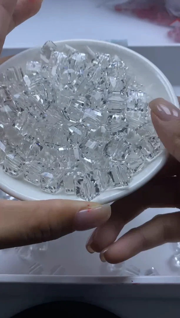 未镶嵌颈饰水晶w2175白水晶方块10mm*10颗