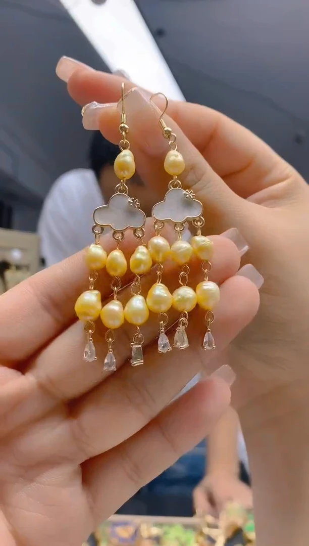 【闪购商品】淡水珍珠耳饰合金77珍珠耳饰