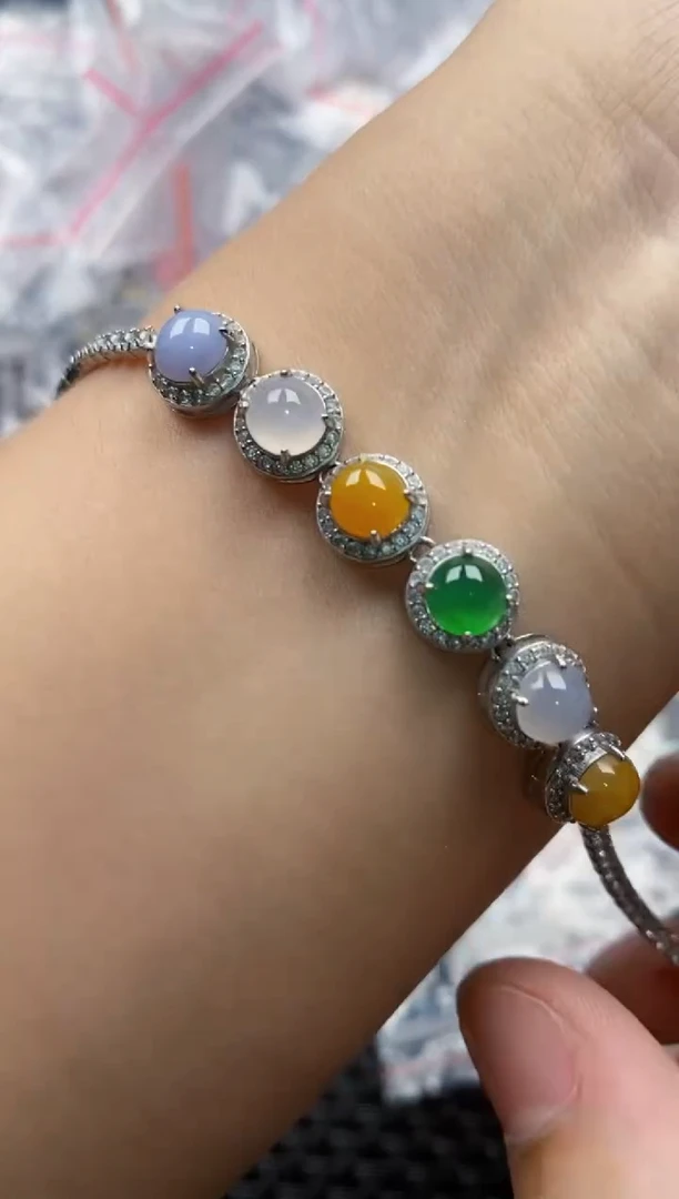 翡翠戒指银S925镶嵌66666666    8
