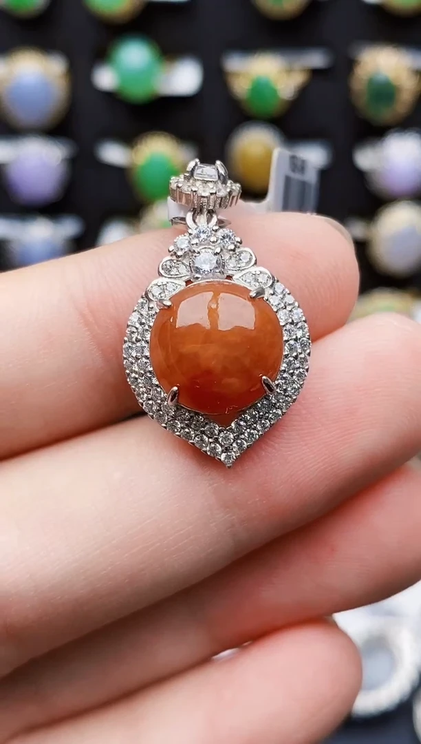 银S925镶嵌戒指翡翠9137