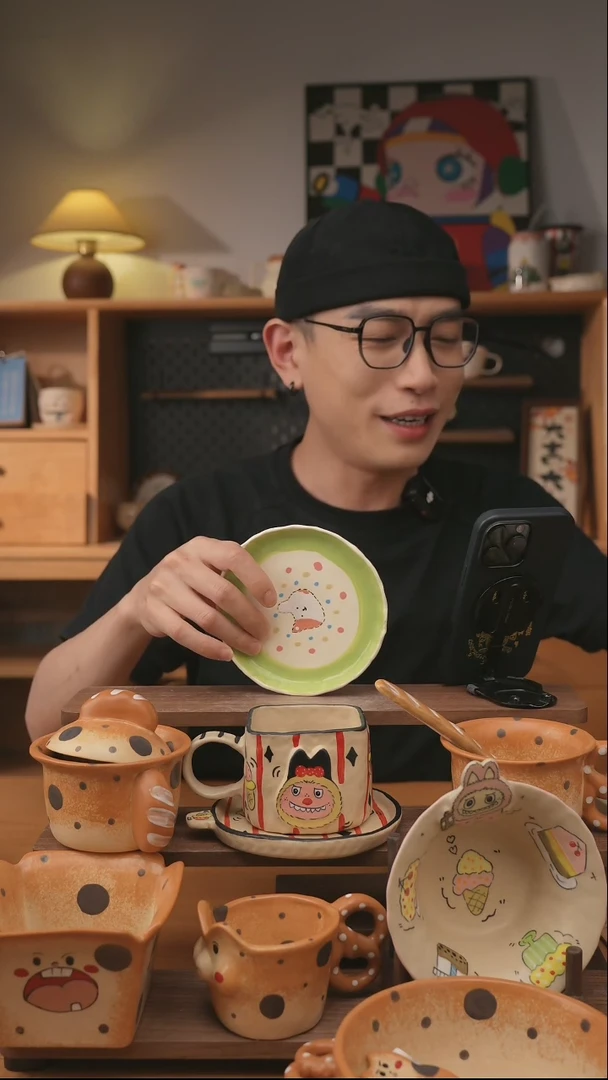 杯子景德镇可爱设计师款陶瓷