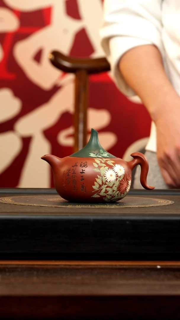 【闪购商品】紫砂茶壶WSH  朱泥 顶天立地