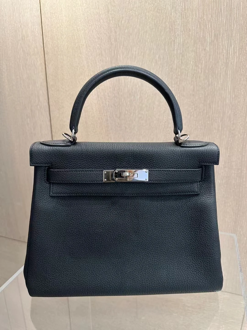 【Tammy&Summer】时尚百搭银扣头层牛皮手提包黑色单肩斜挎包BB009