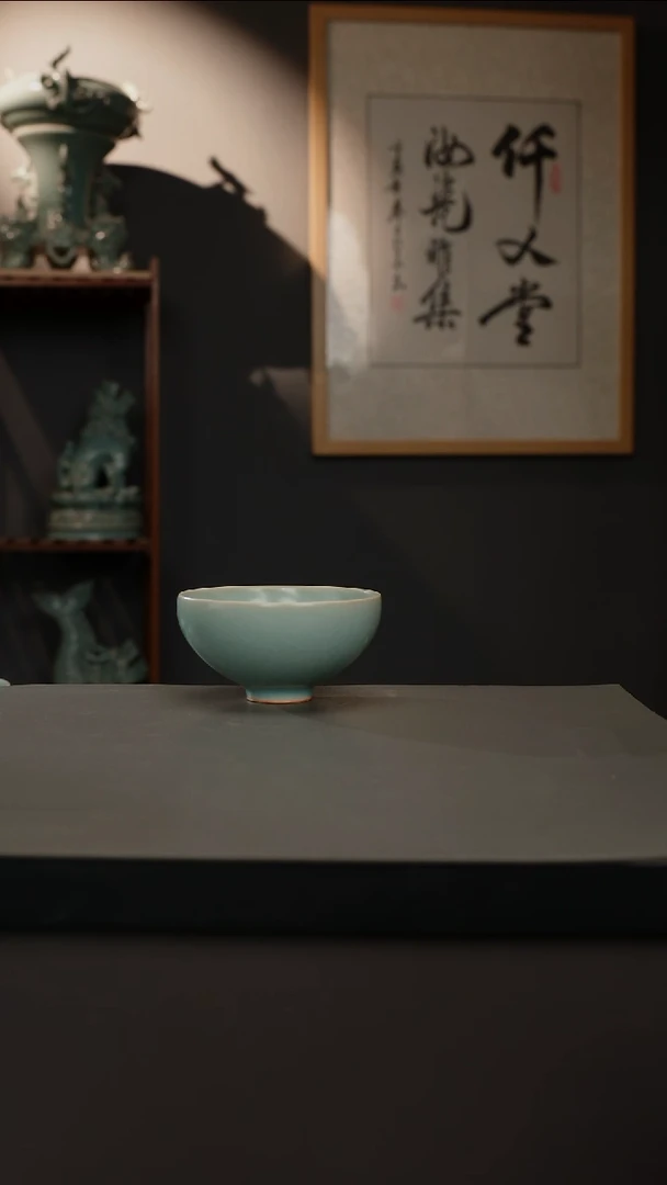 【闪购商品】杯仿古釉原矿 鸡心杯