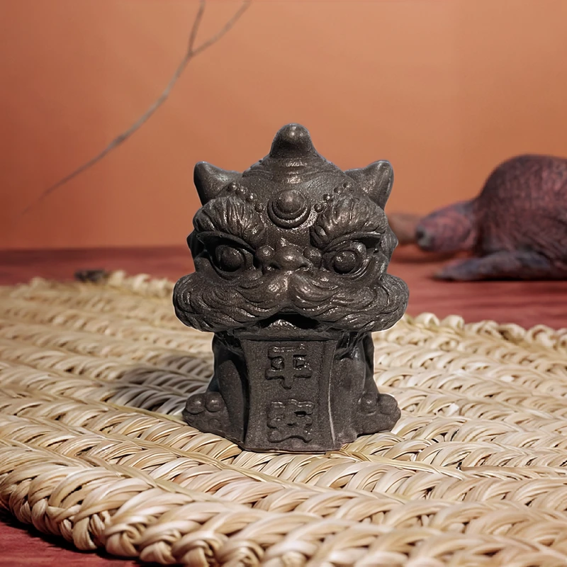 铸铁艺术平安喜乐日进斗金狮子高级摆件装饰收藏品直播间专属链接