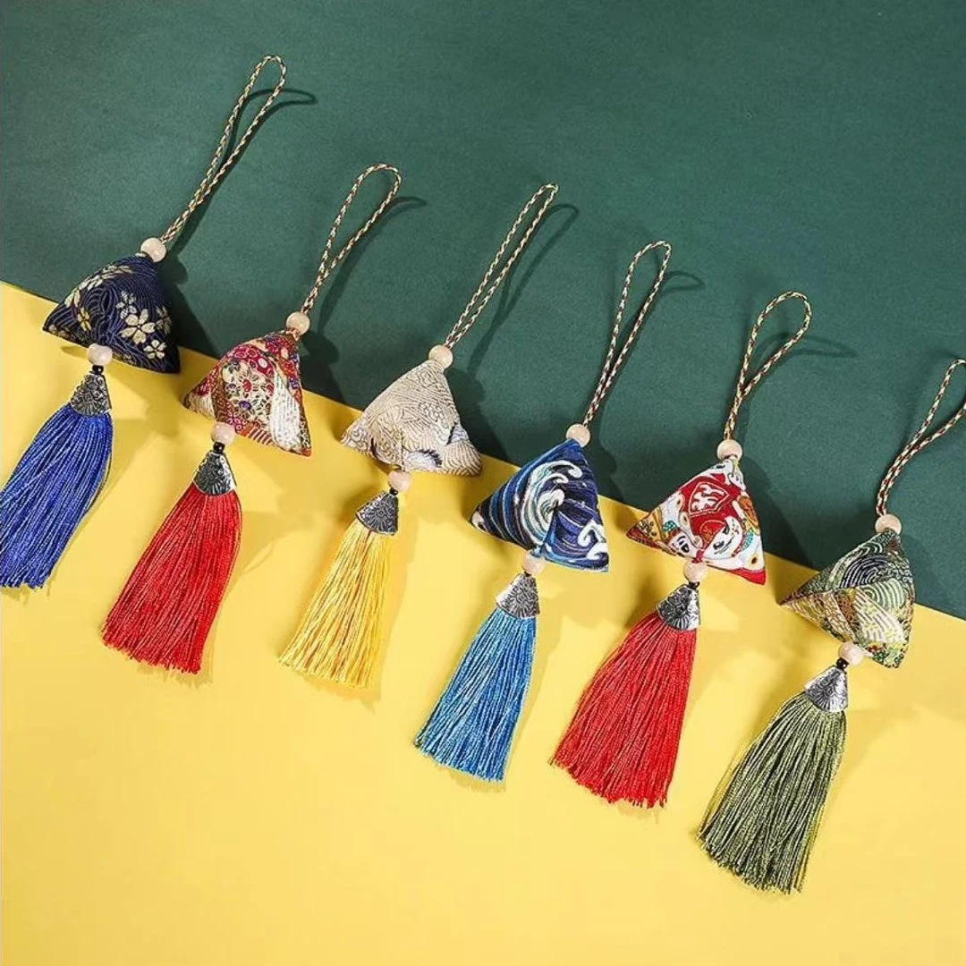 C131香包艾草粽子香薰挂件风然包手工缝制随身包端午节装饰