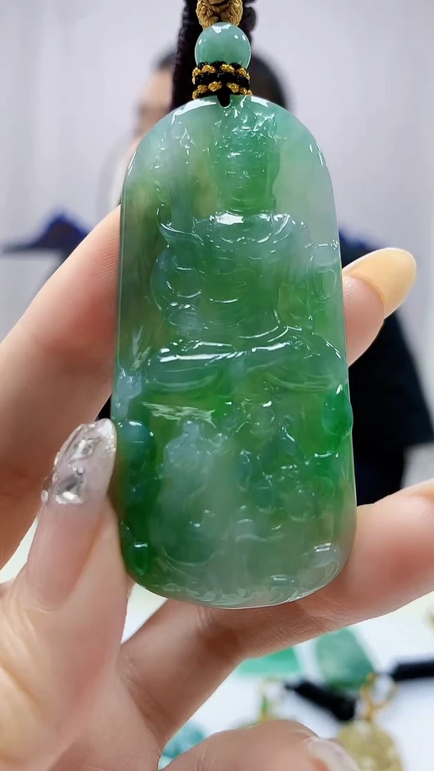 定制翡翠未镶嵌4898DD-毛货挂件142