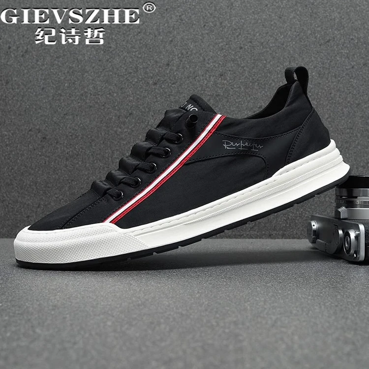 纪诗哲男鞋透气百搭简约运动鞋子男款时尚轻便帆布鞋潮流软底板鞋