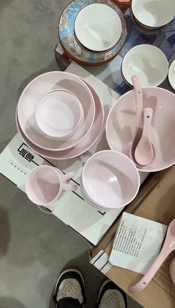 W硕加水晶彩泥肖邦20头餐具套装（樱花粉）