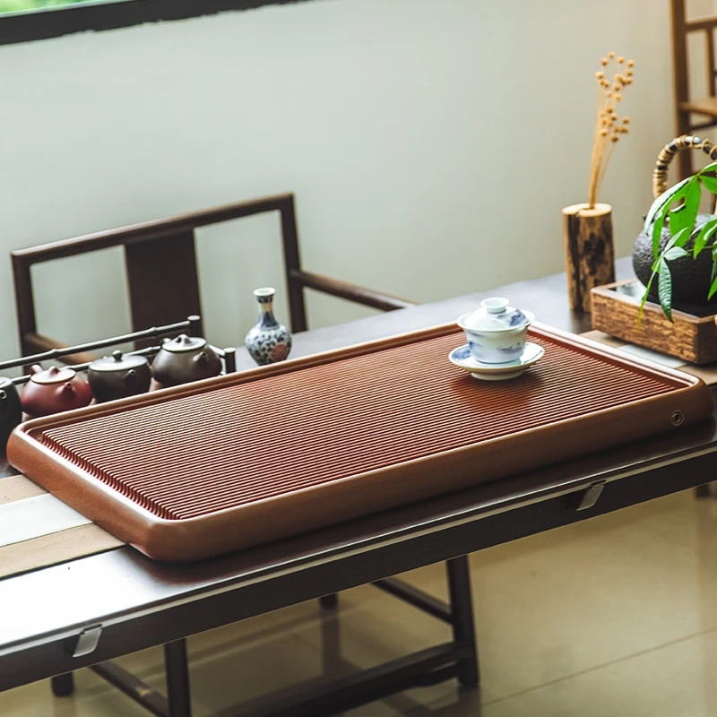 德国电木茶盘橙金黄料龙鳞纹家用办公室高端简约泡茶台托功夫茶具