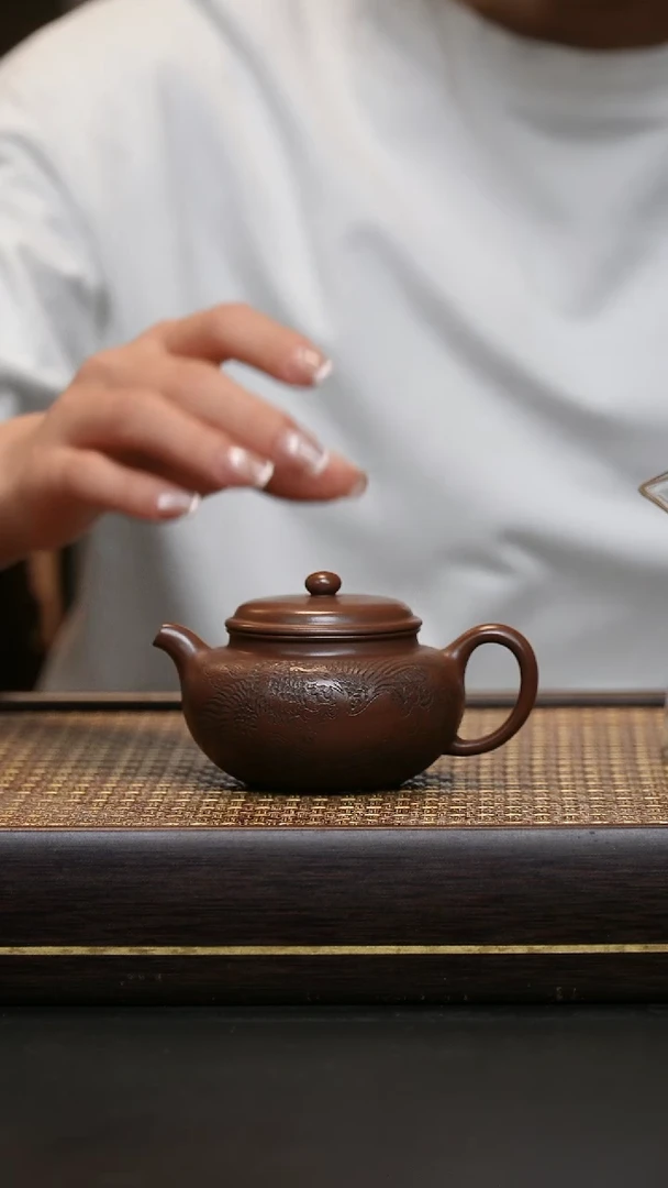 茶壶紫砂冰窖底槽清 小仿古