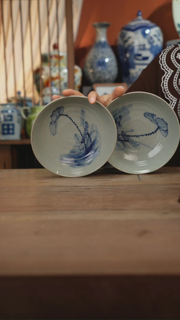 现代 景德镇设计师釉下手绘陶瓷餐具