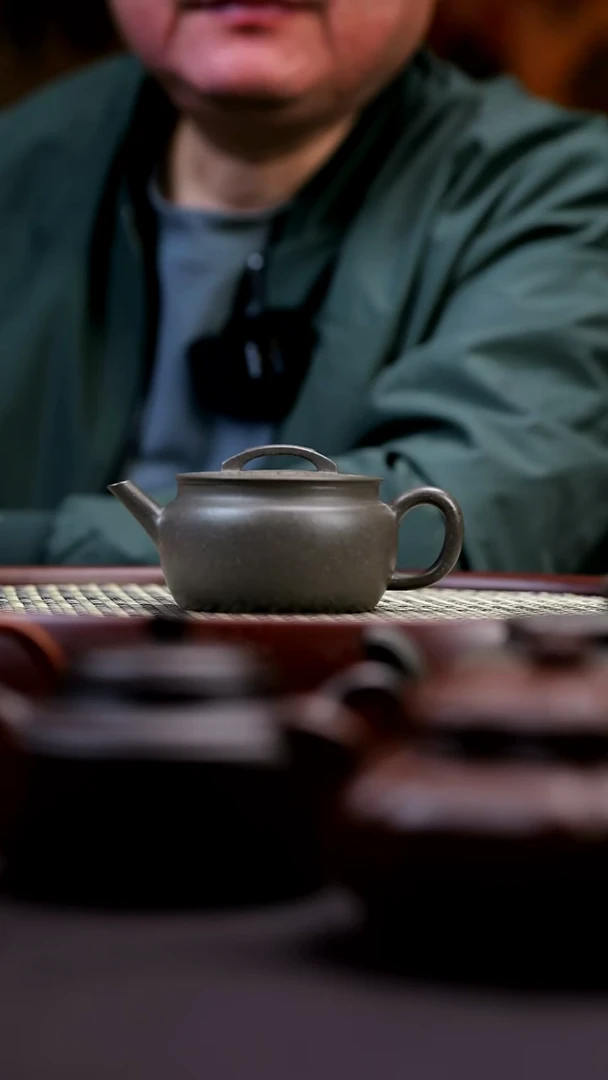 茶壶紫砂高***夫紫砂茶壶（汉瓦.青灰）