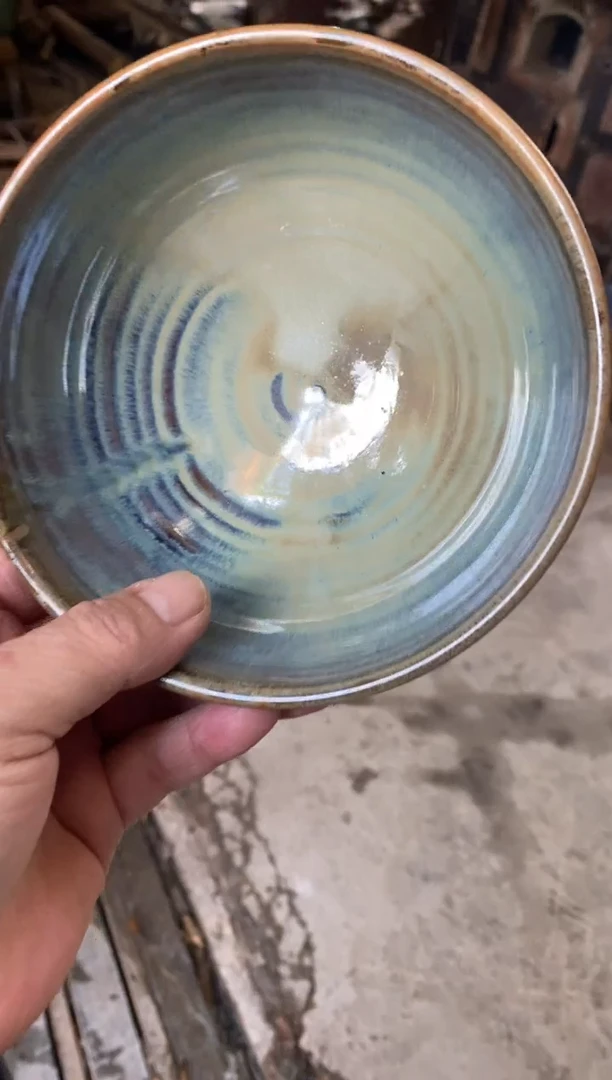 浪鬼家釉绘柴烧寒**语碗