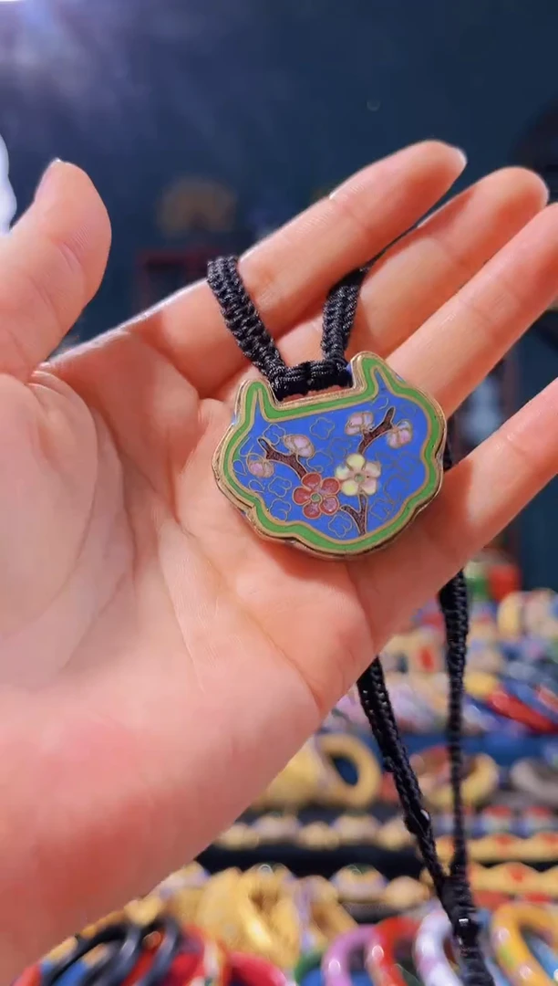 【闪购商品】非遗绝技 景泰蓝如意锁吊坠