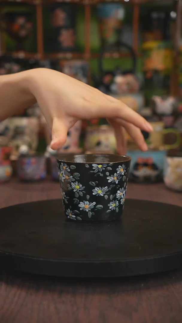紫砂油画手绘釉下彩