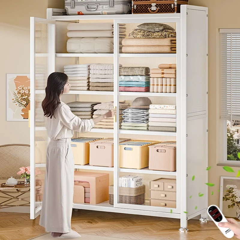 家用置物收纳柜卧室阳台客厅多功能一体鞋柜大容量简易衣柜杂物柜