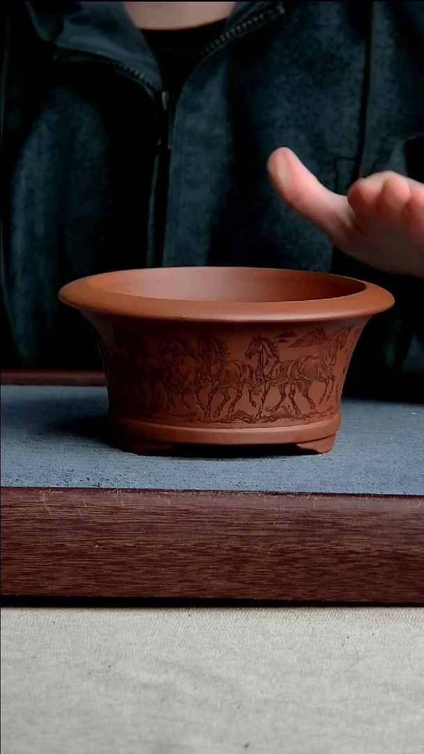 紫砂花盆14.5*7.5内径紫砂花盆