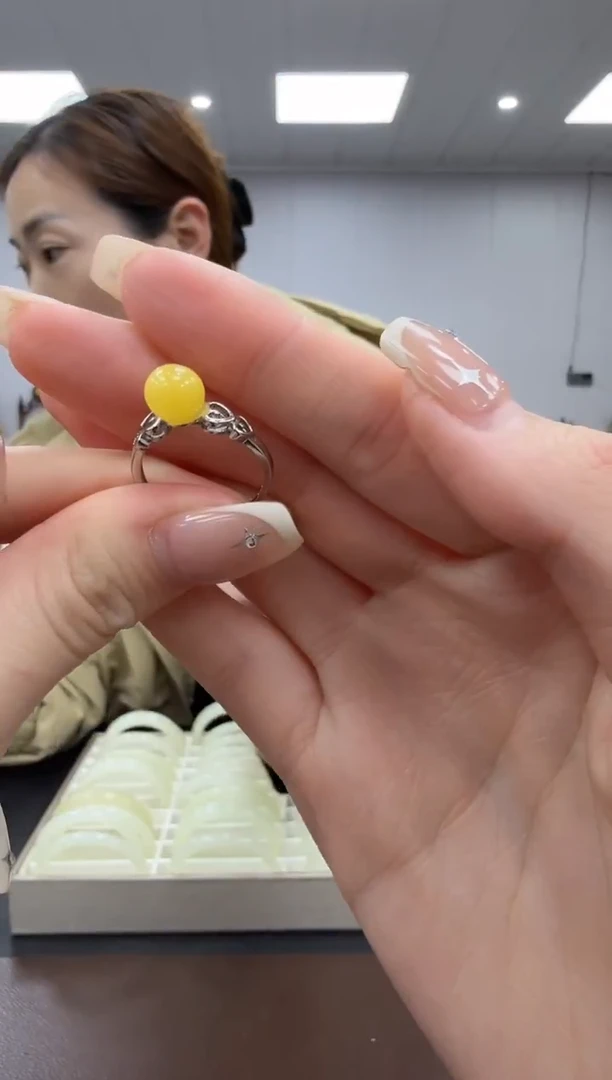 未镶嵌蜜蜡戒指多样性发其一wwx