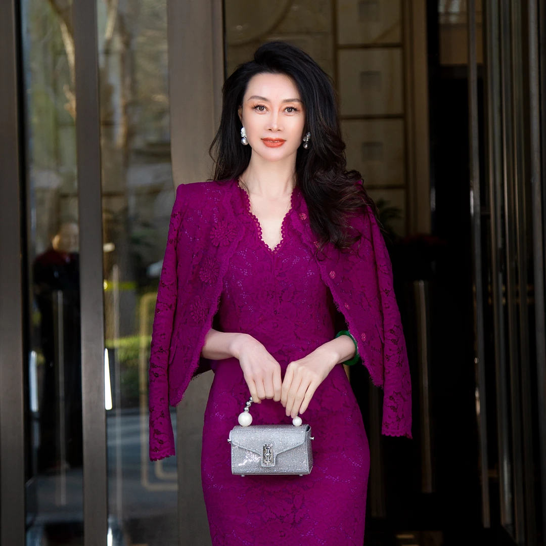 EDFNOT/杨红霞汝意FS蕾丝小香风外套