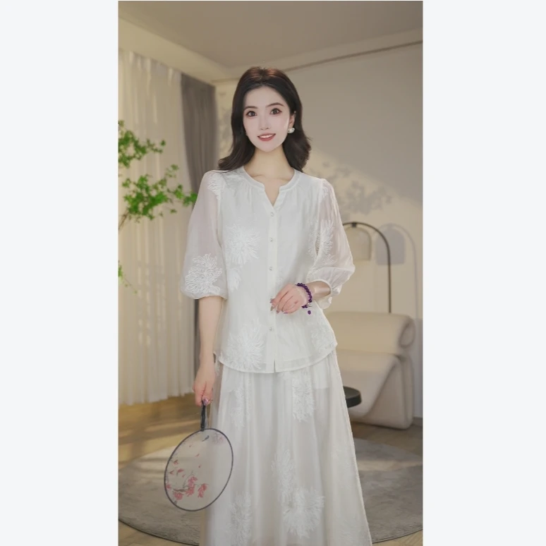 【琳琳甄选】Tomorrow Rose25夏季莱赛尔女短袖衬衣8592885米杏色
