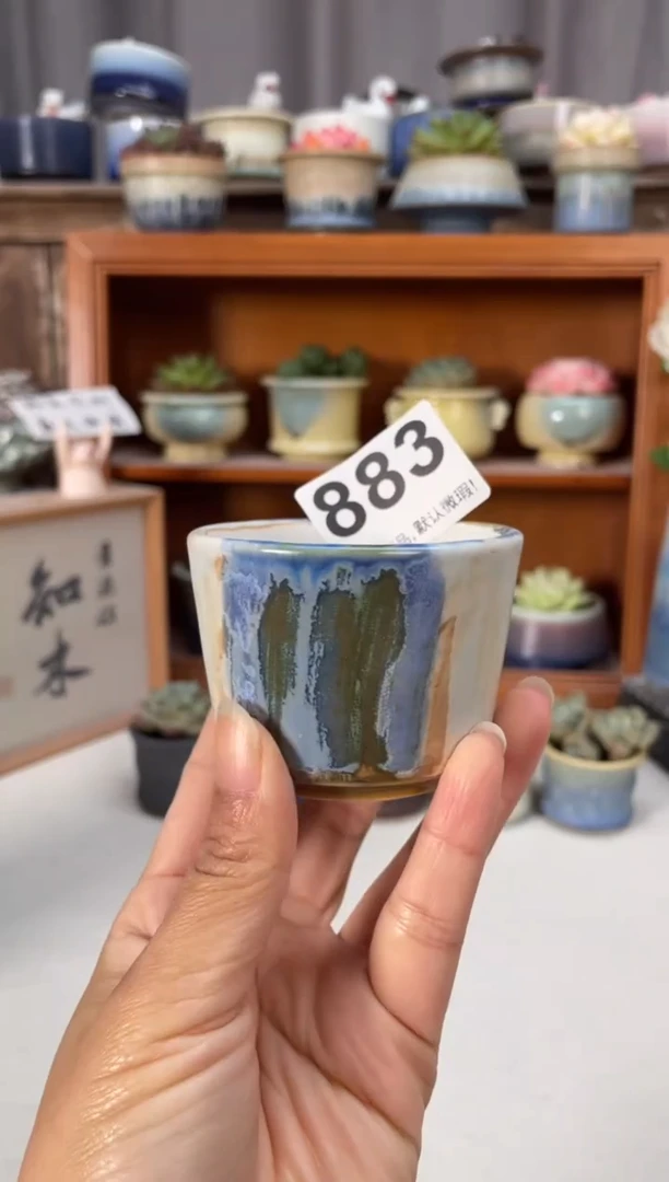 瓷片883知木小芳花盆