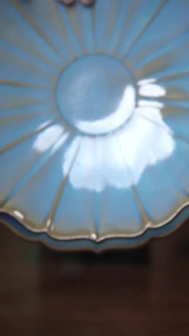 【闪购商品】清凉寺原产地仿古釉手工钧瓷果盘