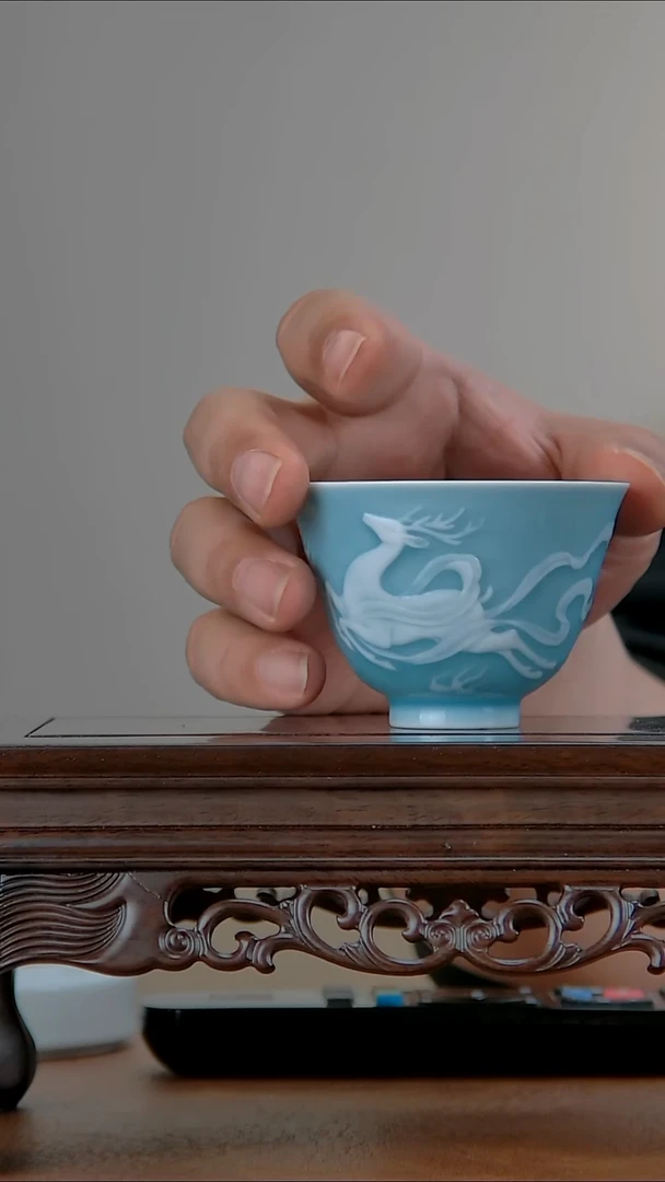 九色鹿微瑕茶杯。。。。。。。