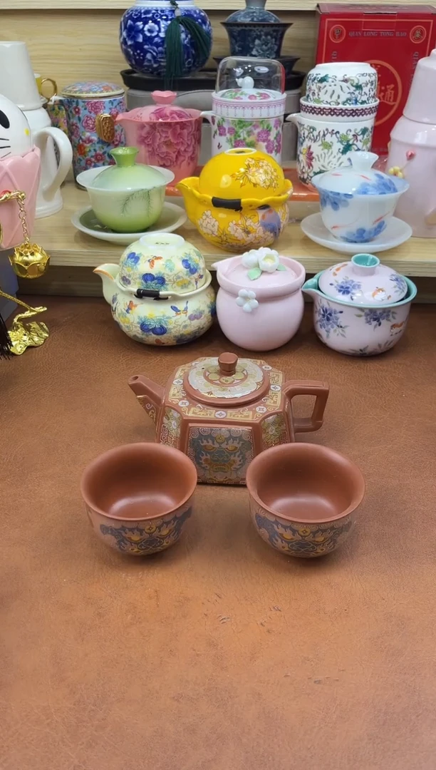 陶陶瓷茶具摆件旅行套组