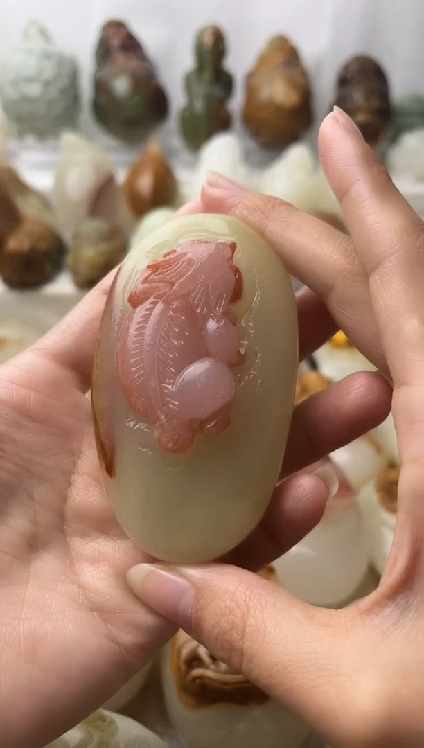 石材方解石棉纹正常不退换貔貅