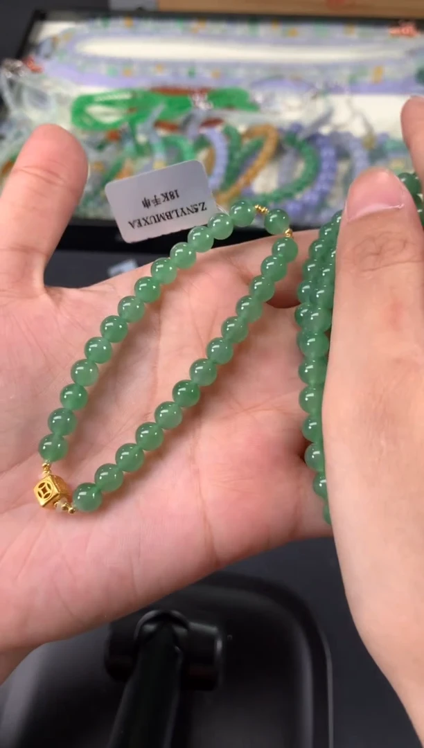 未镶嵌手串翡翠A822|12800