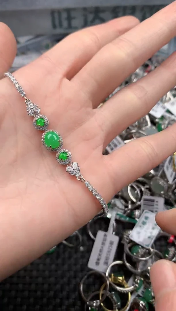 银S925镶嵌戒指翡翠4                  3