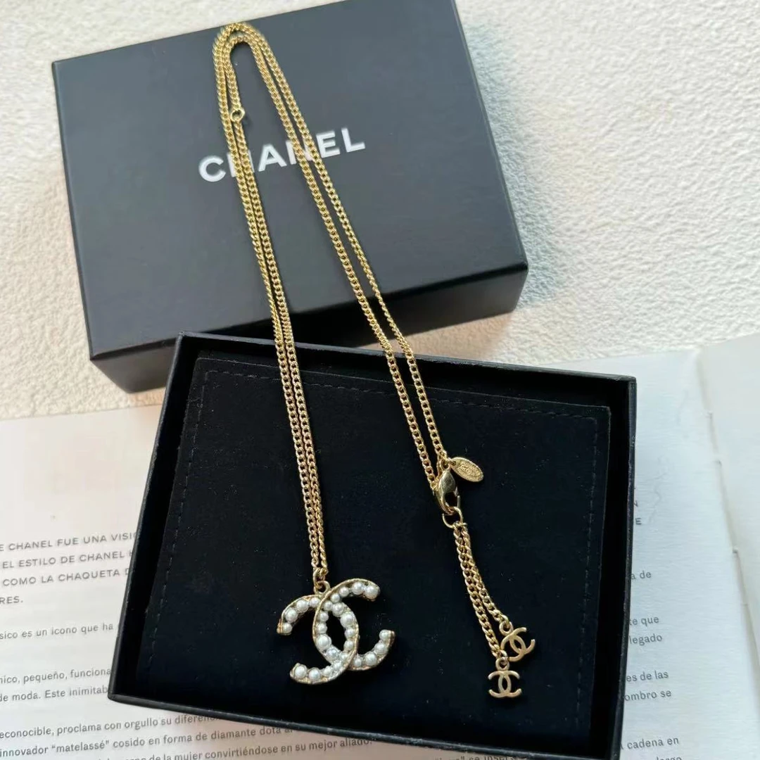 95新 Chanel/香奈儿 珍珠双c项链 18164817