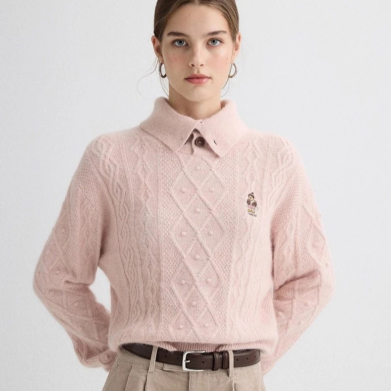 【含兔毛+羊毛】TeenieWeenie25秋新款毛衣TTKW254VC2B