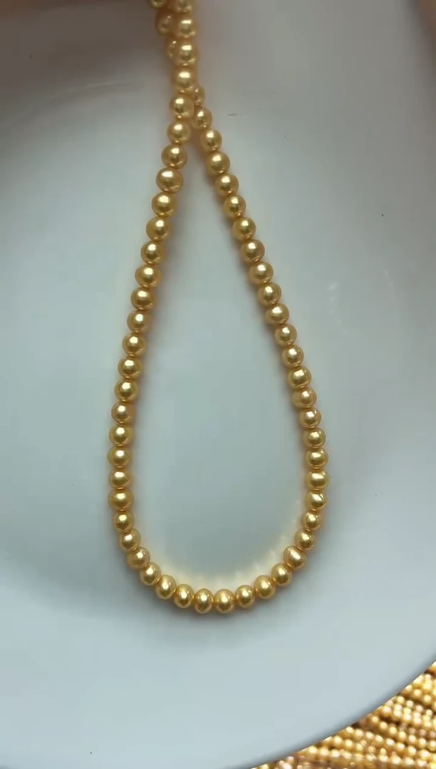 未镶嵌淡水珍珠珍珠极光金珠