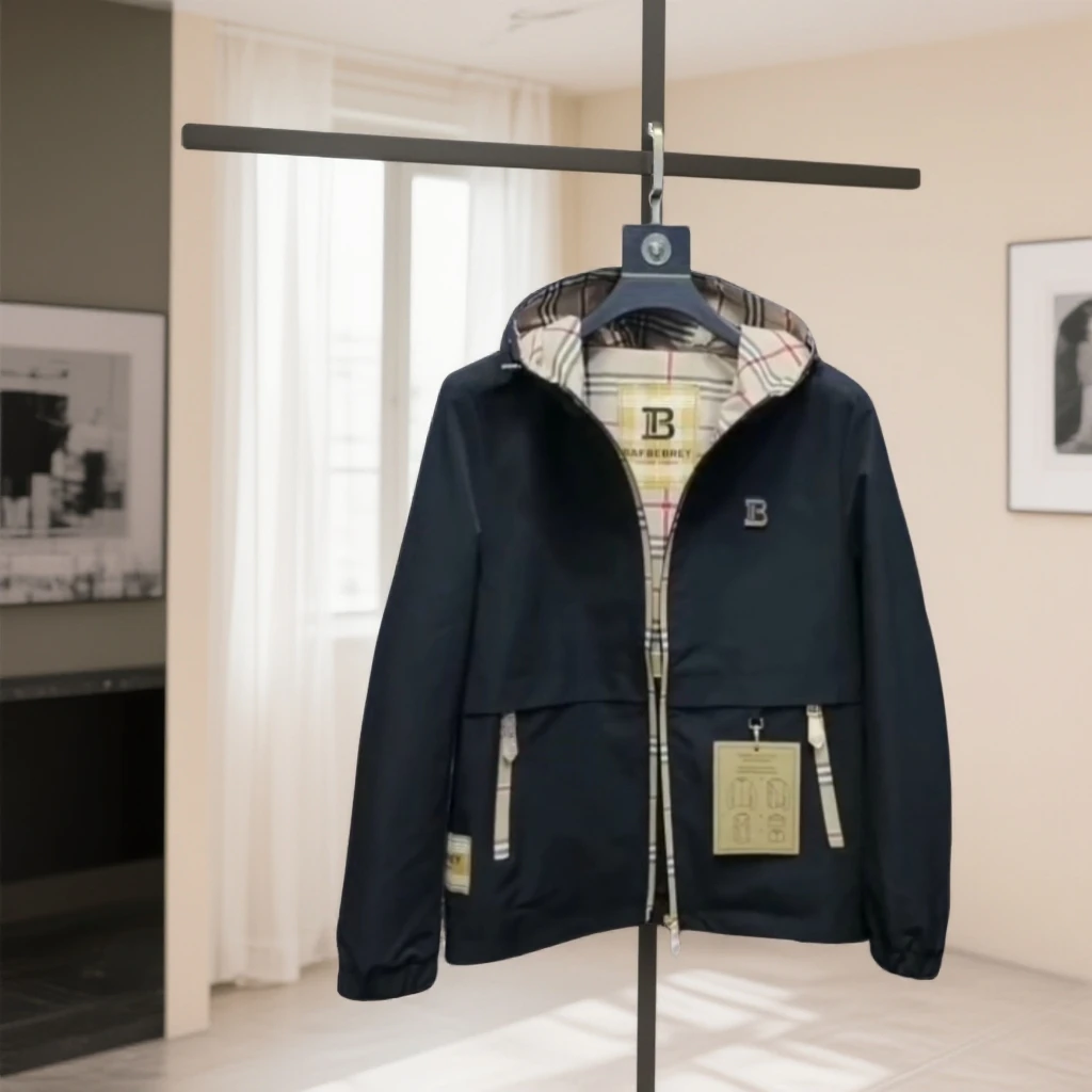 2025新款秋季轻奢男士潮流夹克连帽上衣外套时尚潮流休闲百搭