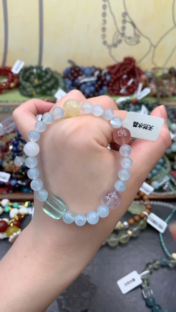 未镶嵌手链海蓝宝石159