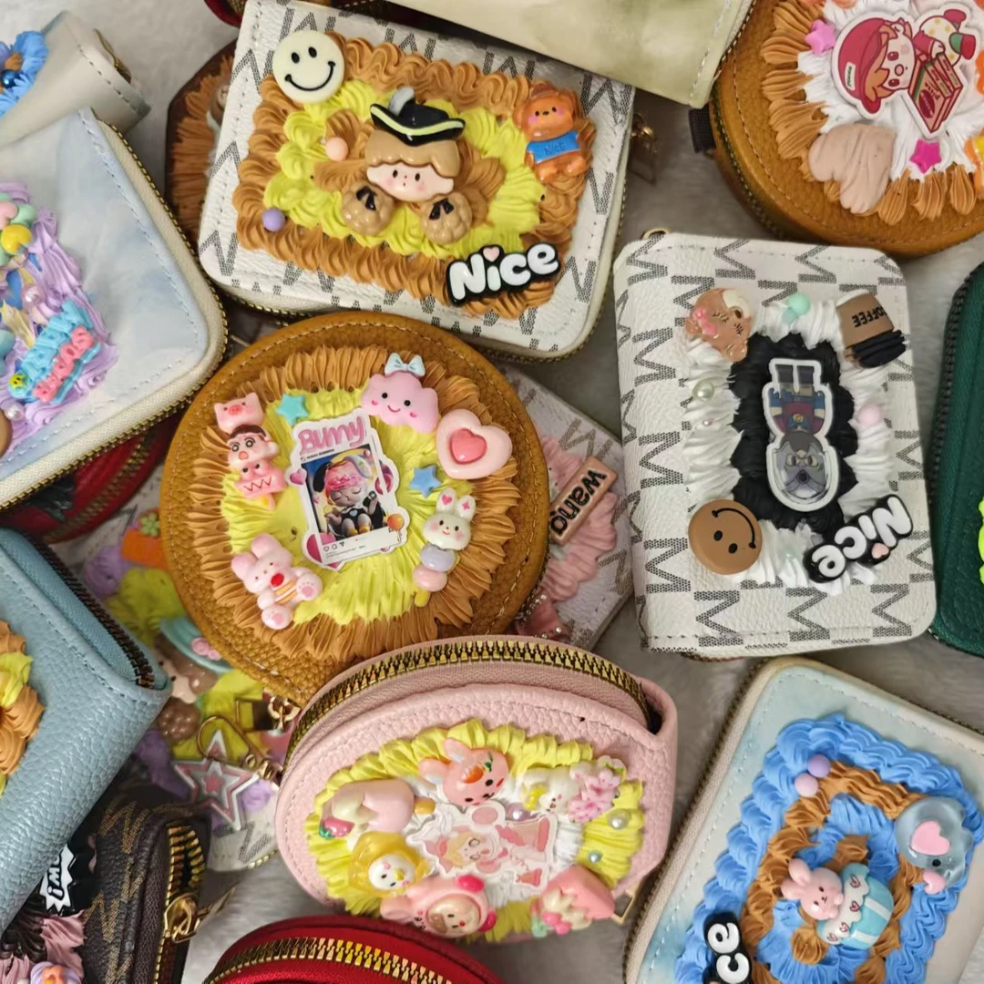 【贰飞精选】钱包-手工diy奶油胶少女风休闲网红钱包