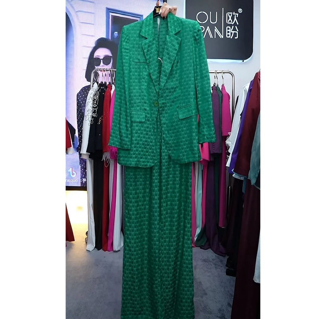 777/夏季高级桑蚕丝提花工艺西服套装/欧盼全品
