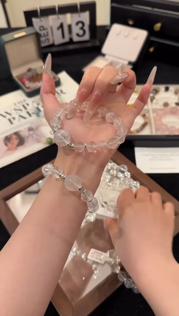 合金手链水晶白阿赛x2497